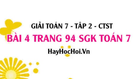 Giải bài 4 trang 94 Toán 7 tập 2 SGK Chân trời sáng tạo